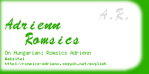 adrienn romsics business card